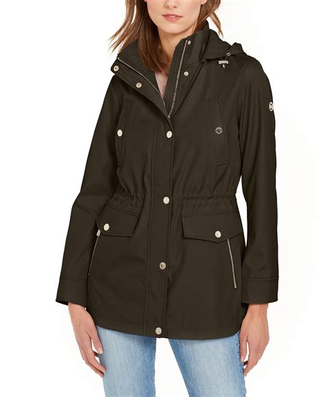 michael kors interlock blazer|michael kors anorak raincoat.